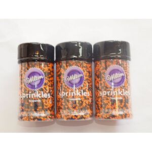 Wilton Orange and Black Sprinkles 3 Ounce 3-Pack