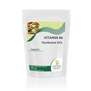 Vitamin B6 Pyridoxine HCL 100mg Food Supplement 30 Tablets Relief from PMS Symptoms Healthy Immune System Nerve and Cardiovascular Health HEALTHY MOOD UK Quality Nutrients
