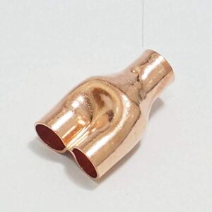 Miwaimao 12.7mm 1/2" inch Inner Diameter Copper End Feed Equal Y-type 3 Way Pipe Fitting Plumbing for water oil