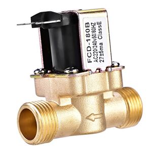 CCYLEZ 1/2 "220V AC Brass Solenoid Valve, Normally Closed Electric Solenoid Valve for Water, Pressure Control Valve Solenoid Valve with Constant Current