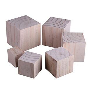 Sonakia 4x Wooden Furniture Feet, Natural Cabinet Support Legs, Used for Beds, Tables, Desks, Increase the Height of Furniture, Safe and Healthy, Square Sofa Legs, Customizable,5x5x5cm/2 * 2 * 2in