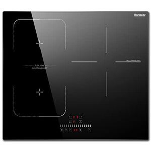 Karinear Induction Hob, 60cm 3 Zones Electric Hob with Slider Control, Boost Function and Flexi Zone 6800W, Hard Wired, No Plug Included