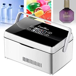 Cube Portable Mini Medicine Fridge, Insulin Cooler, Smart Cooling, Rechargeable Car Small Fridge, for Travel Cooler, Airplane, Car, Family, with Shoulder Bag,Nobattery