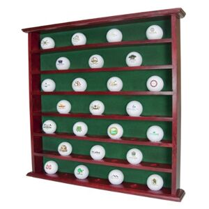 Golf Gifts & Gallery Golf Ball Display Cabinet, Mahogany, No Size