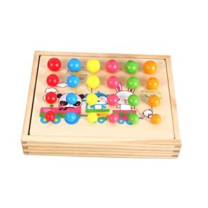 TOYANDONA Toddler Fishing Toy Kids Fishing Toy Educational Toddler Toys Beads Color Sorting Toy Sorting Game for Kids Chess Board Game Bamboo Educational Toy Montessori Toy Checkerboard