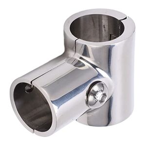Caiqinlen Tee Pipe Connector, Stainless Steel Boat 90° Tube Fitting for Marine Ships Yachts Hand Rail Fitting