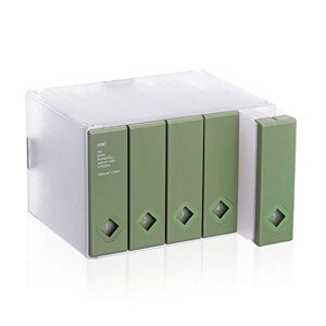 AhfuLife® Colorful Space-saving Album CD or DVD Storage Box Holds up to 120 disks(Pea Green)
