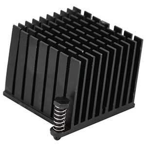Plyisty 10Pcs Aluminum Heat Sink,Vacuum Tube Heat Sink,for Mainboard,CPU,Electrical Appliances,Electronic Components High Power Device Heat Dissipation Black 37x30x37mm