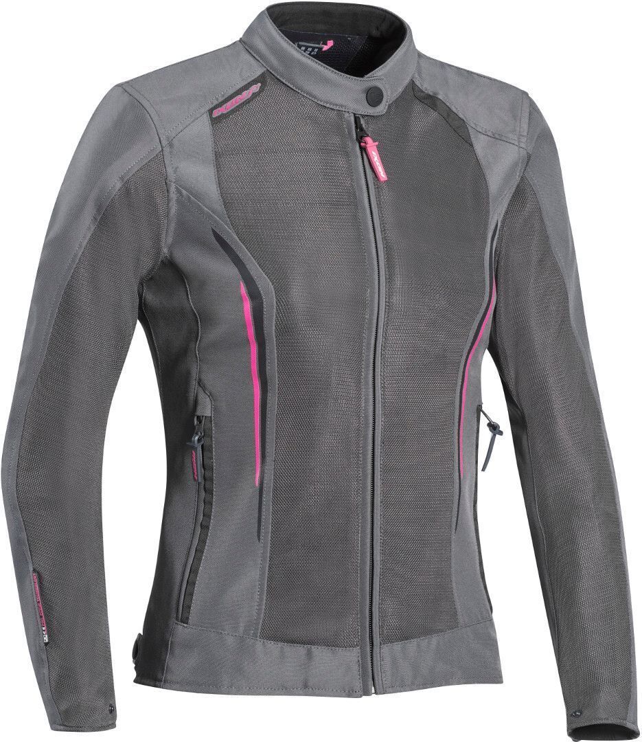 Ixon Cool Air Ladies Motorcycle Textile Jacket  - Grey Pink