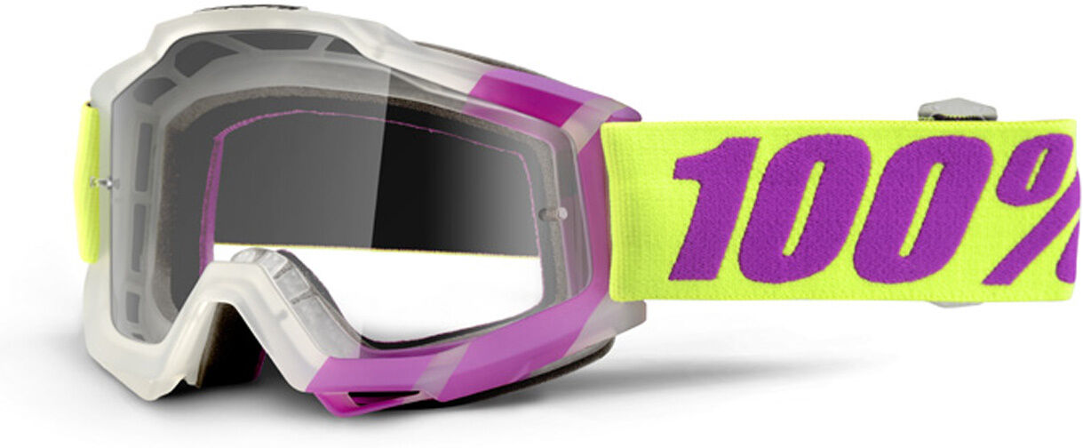 100% Accuri Motocross Goggles  - White Purple