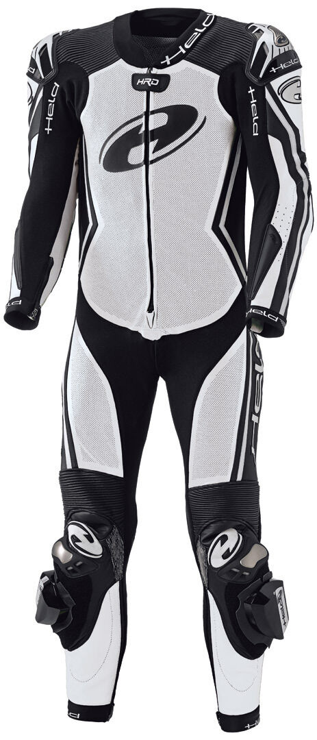 Held Full Speed One Piece Motorcycle Leather Suit  - Black White