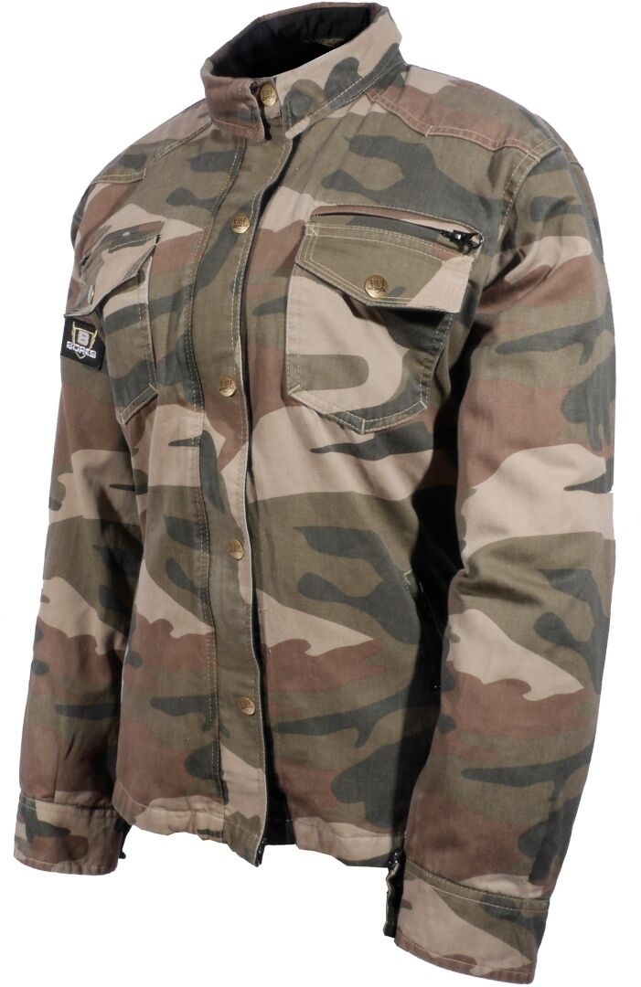 Bores Military Jack Camo Motorcycle Shirt  - Multicolored