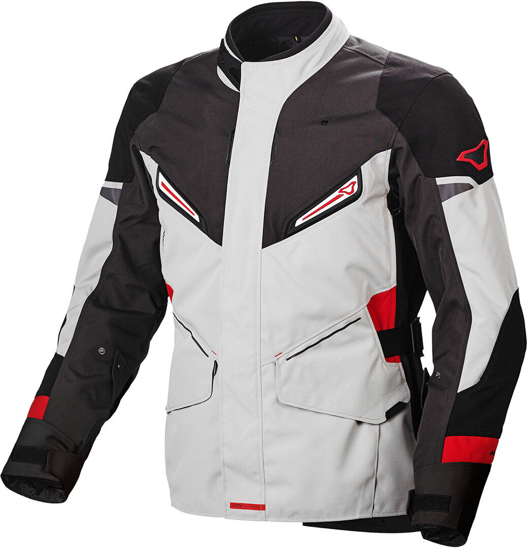 Macna Sonar Motorcycle Textile Jacket  - Grey Red