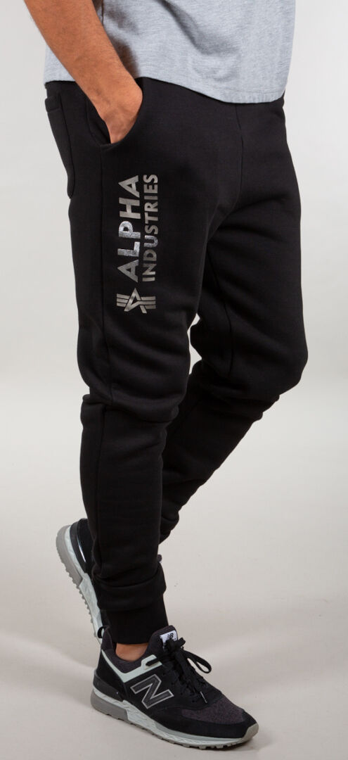 Alpha Industries Basic Foil Print Sweatpants  - Black