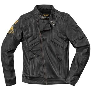 Black-Cafe London Sari Motorcycle Leather Jacket  - Black - Unisex