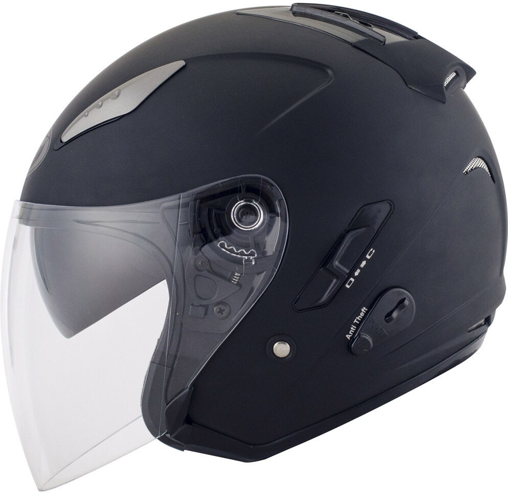 Kyt Hellcat Plain Jet Helmet  - Black