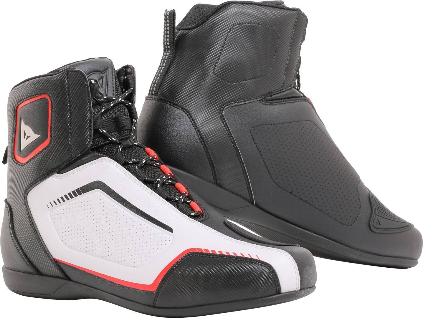 Dainese Raptors Air Motorcycle Shoes  - Black White Red