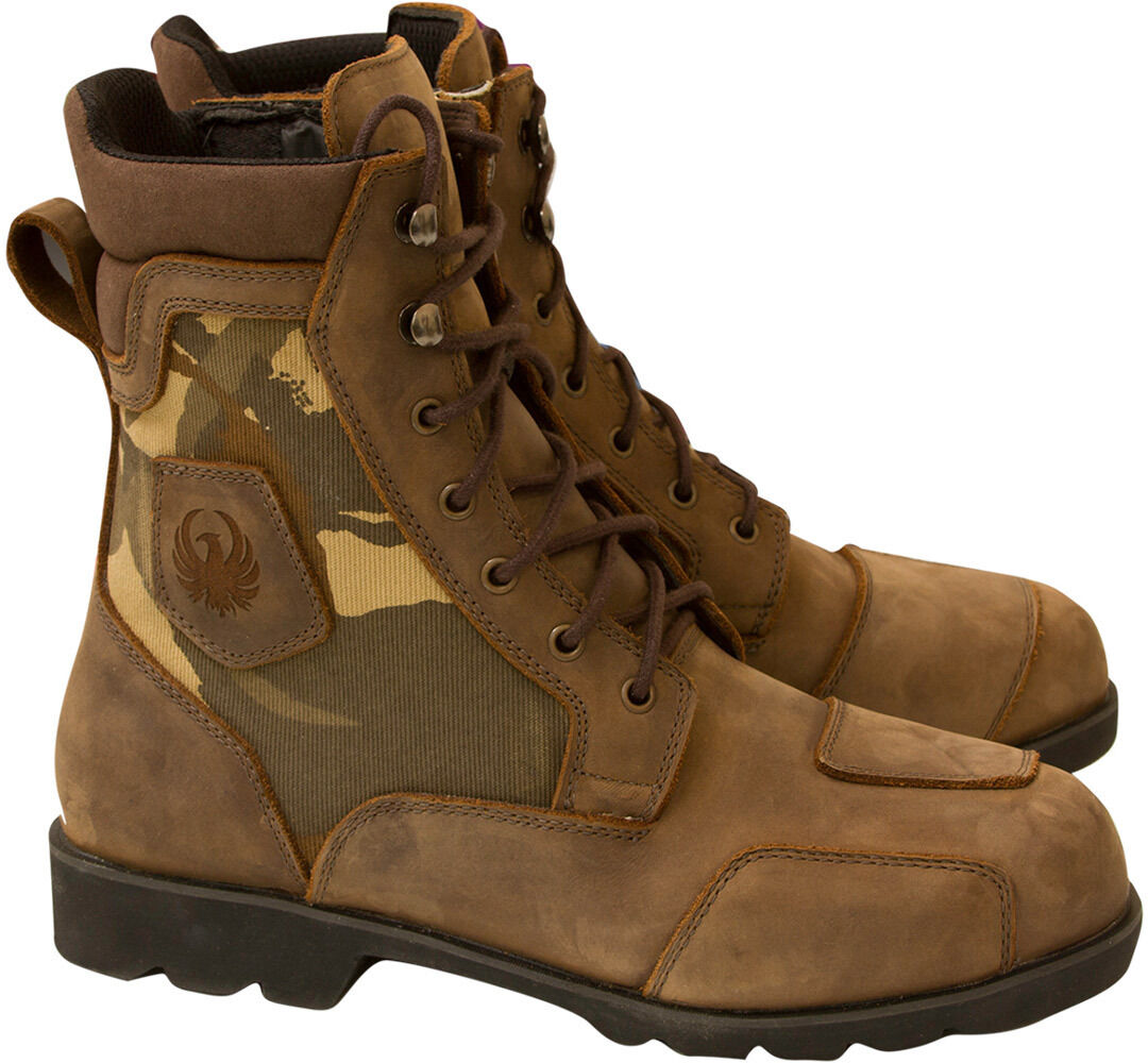 Merlin G24 Borough Camo Waterproof Motorcycle Boots  - Brown