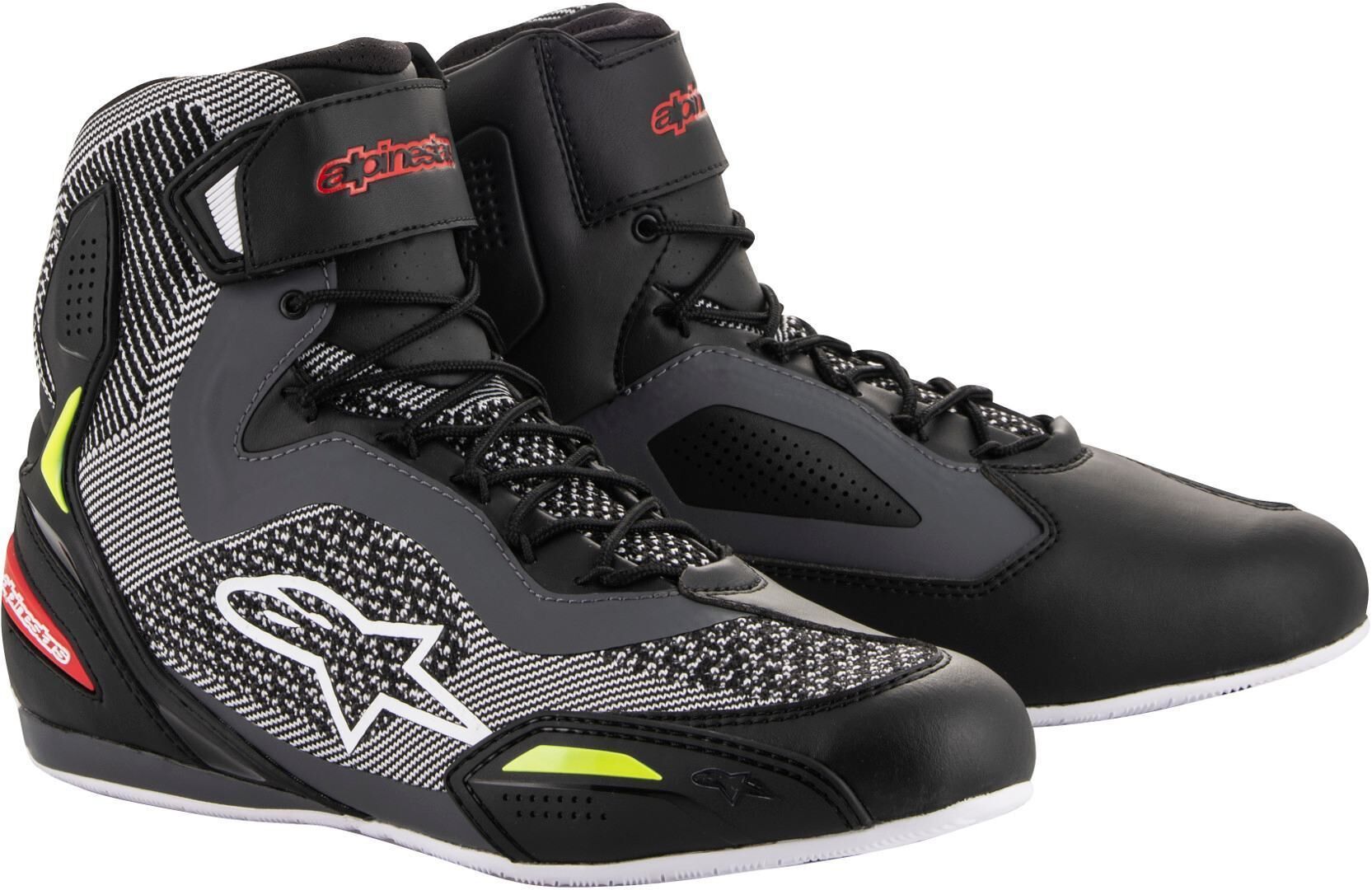 Alpinestars Faster 3 Rideknit Motorcycle Shoes  - Black Grey Yellow