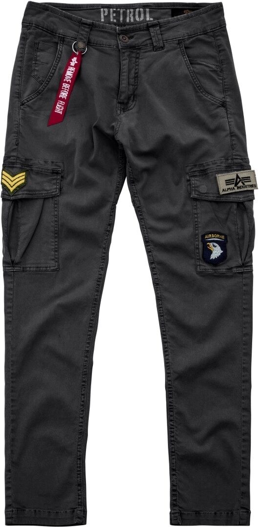 Alpha Industries Petrol Patch Pants  - Black Grey