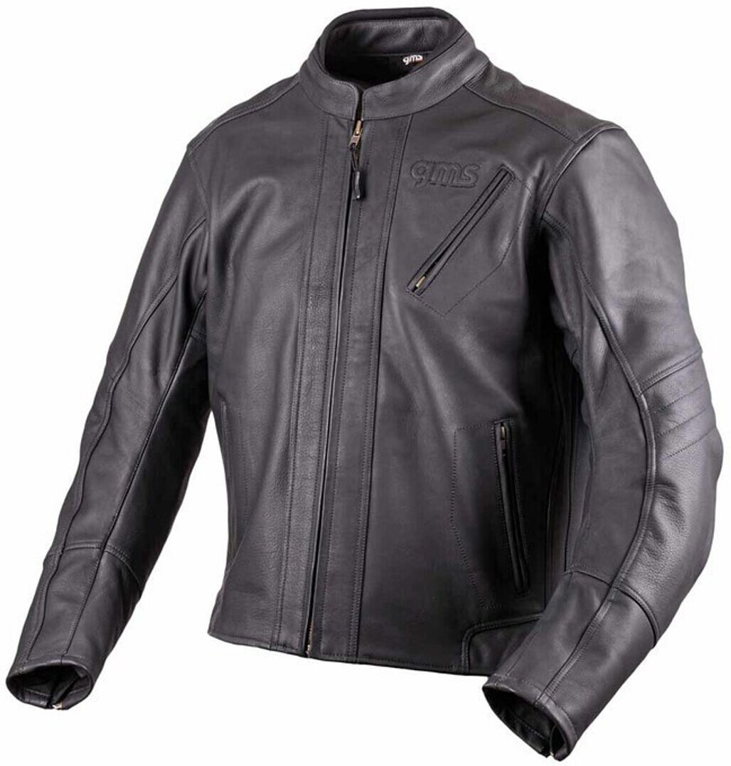 Gms Panther Motorcycle Leather Jacket  - Black