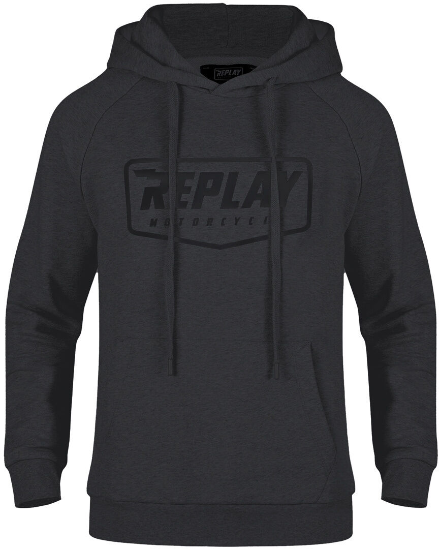 Replay Logo Hoodie  - Black