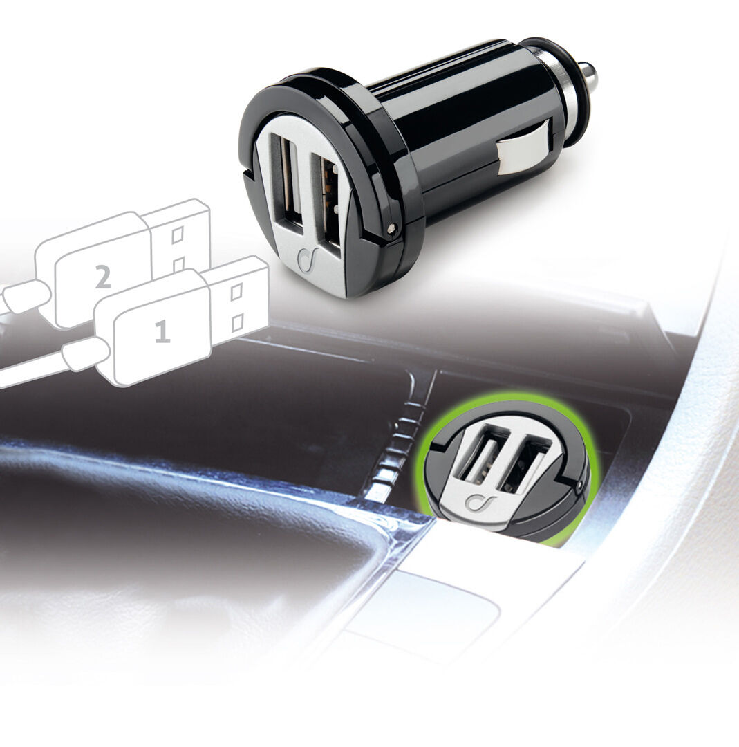 Interphone Cellularline Usb Car Charger Dual Adapter