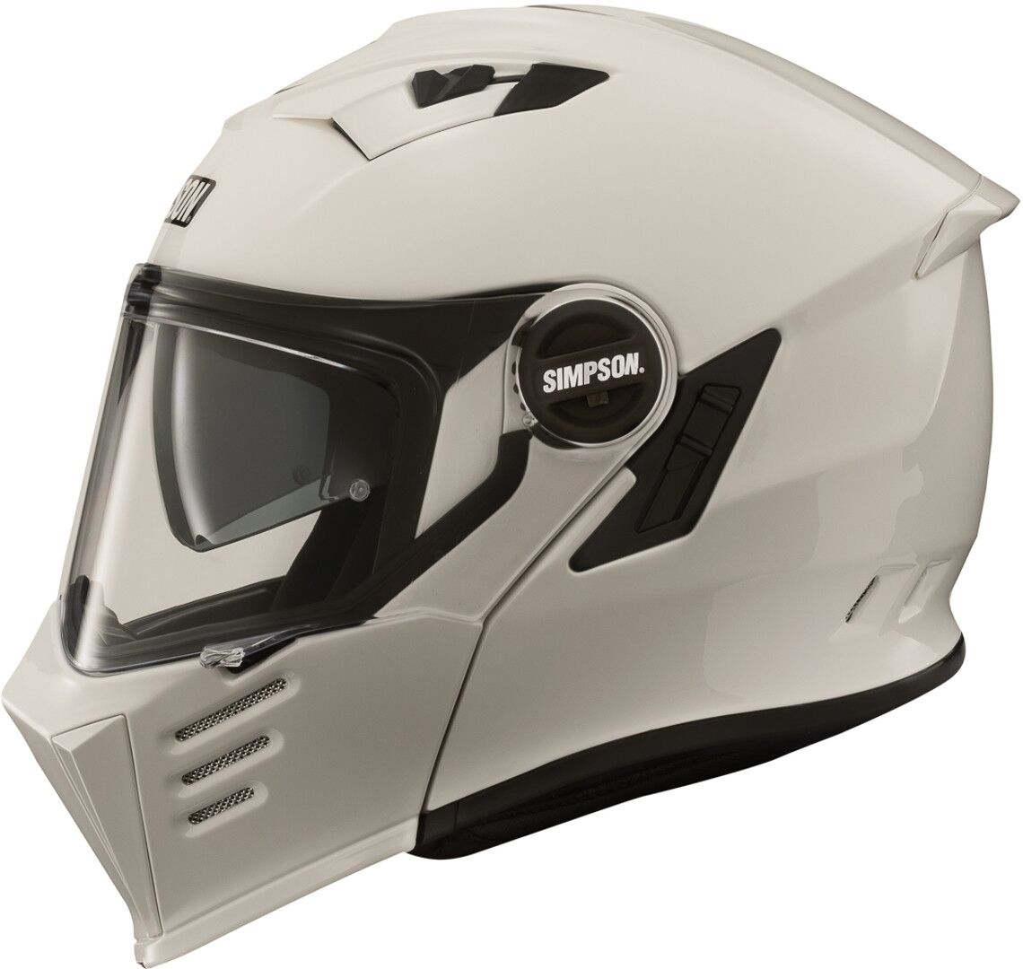 Simpson Darksome Solid Motorcycle Helmet  - White