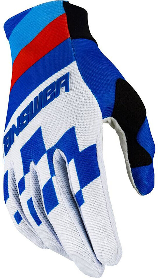 Answer Racing Answer Ar2 Korza Motocross Gloves  - White Red Blue