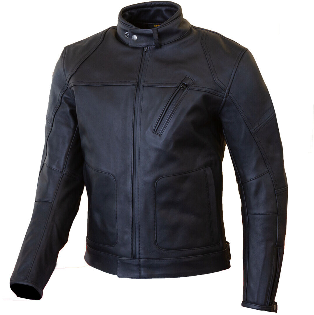 Merlin Gable Motorcycle Leather Jacket  - Black