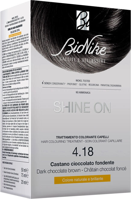 Bionike Shine On Tintura Capelli Castano Cioccolato Fondente 4.18