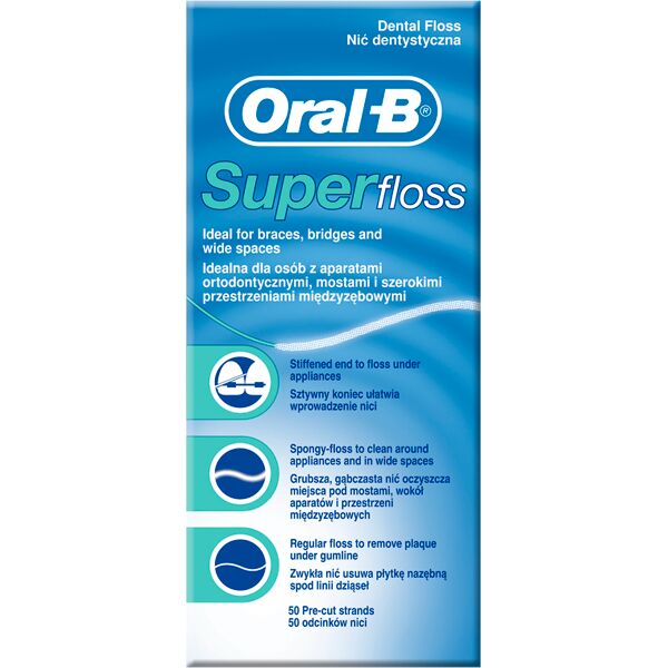 procter & gamble srl oral-b  super floss  filo interdentale 50 fili