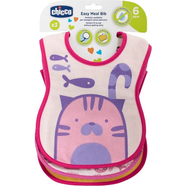 chicco bavaglino pappa 6m+ 3 pezzi bimba