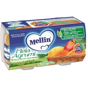 DANONE NUTRICIA SpA SOC.BEN. Omo Mellin Mela+agrumi 2x100g