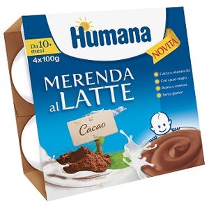 Humana italia spa Humana Mer.Latte Ciocc.4x100g