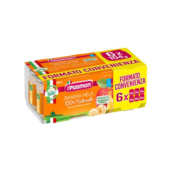 plasmon (heinz italia spa) plasmon omog banana/mela6x104g