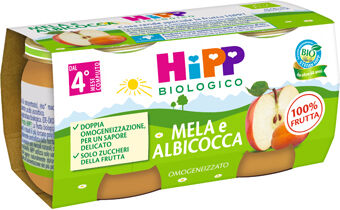 Hipp italia srl Omo Hipp Bio Albic/mela 2x80g