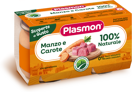 Plasmon (heinz italia spa) Plasmon Omog Manzo Carote 2pz