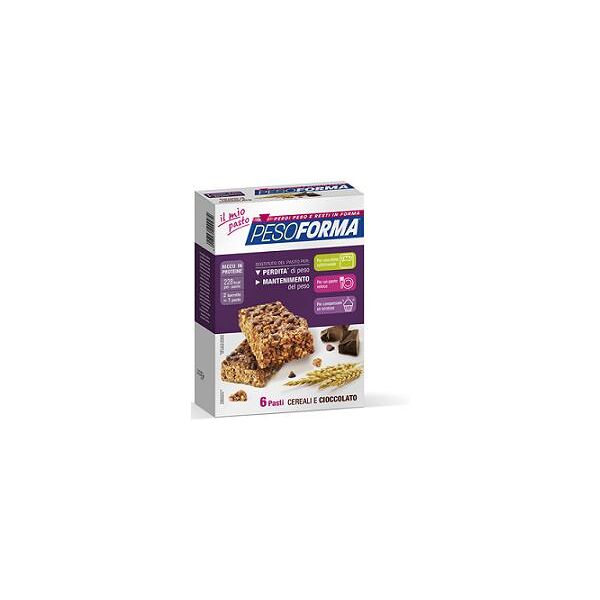 nutrition & sante' italia spa pesoforma barrette cereali e cioccolato 12 pezzi