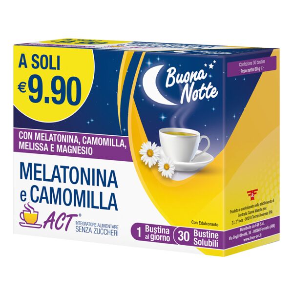 f&f srl melatonina act+camomilla 30bus