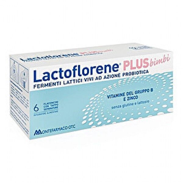 montefarmaco otc spa lactoflorene bimbi plus 7 flaconcini