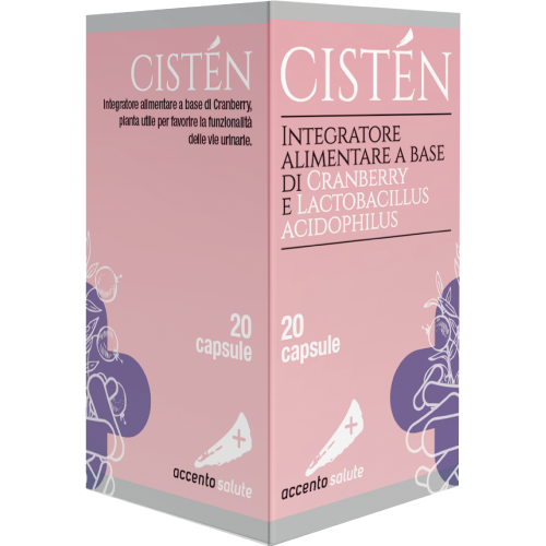 farma' srl ciste´n integratore alimentare naturale accento salute a base di mirtilli rossi e lattobacilli 20capsule