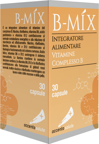 farma' srl b-mi´x integratore alimentare naturale accento salute a base di vitamine del gruppo b 30capsule