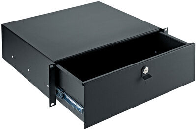 K&M ; 49123 Rack Drawer 3U Black