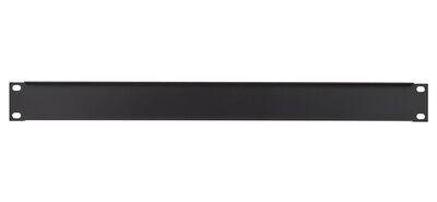 Adam Hall 87221 Rack Panel 1U Alu Black powder coated