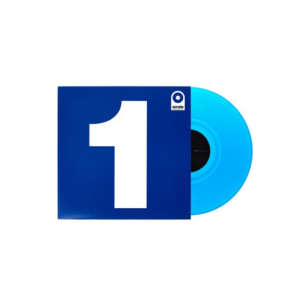 serato 12 single control vinyl-blue blue
