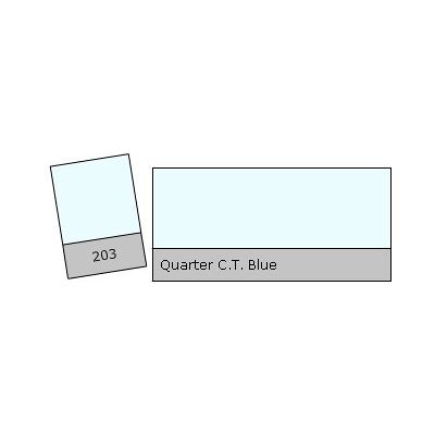 Lee Filter Roll 203 Qu. C.T. Blue Quarter C Lee Filter Roll 203 Qu. C.T. Blue Quarter C