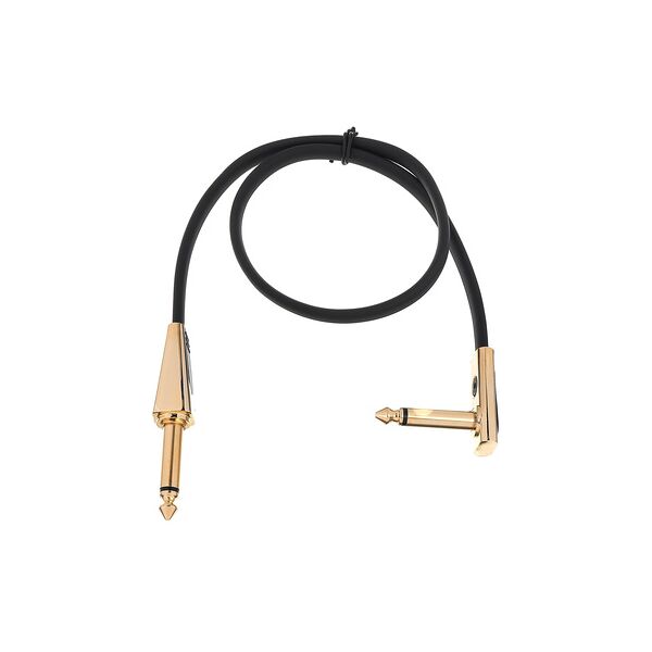 rockboard flat looper/switch cable 40 cm nero con alloggiamento dei connettori oro