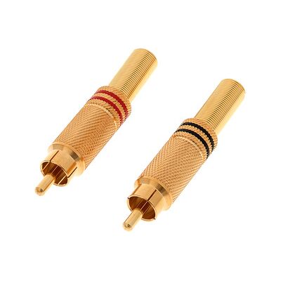 Connettori RCA Dorati MONACOR T-708GLC - Connettore audio Connettori RCA Dorati MONACOR T-708GLC - Connettore audio