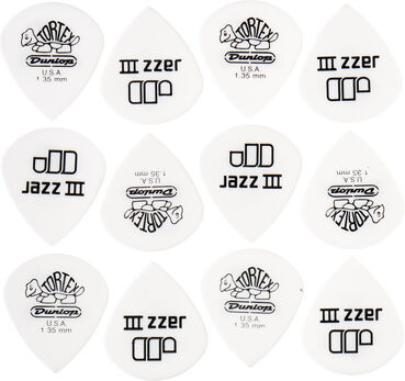 Dunlop Tortex Jazz III White 1,35